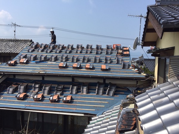 K建築様物件　周防大島F様邸屋根葺き替え工事2