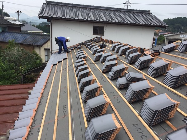 岩国市周東町　H様邸屋根葺き替え工事完成