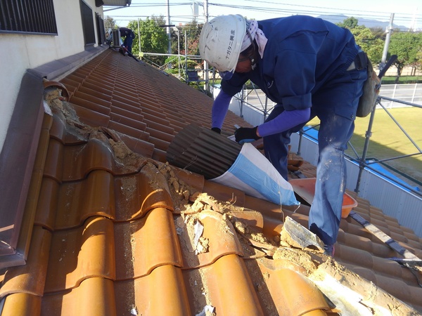 S和建設中国様物件　周南市Ｉ様邸棟巻き替え・雨樋交換工事