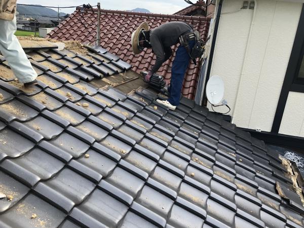 岩国市玖珂町　K様邸屋根葺き替え工事